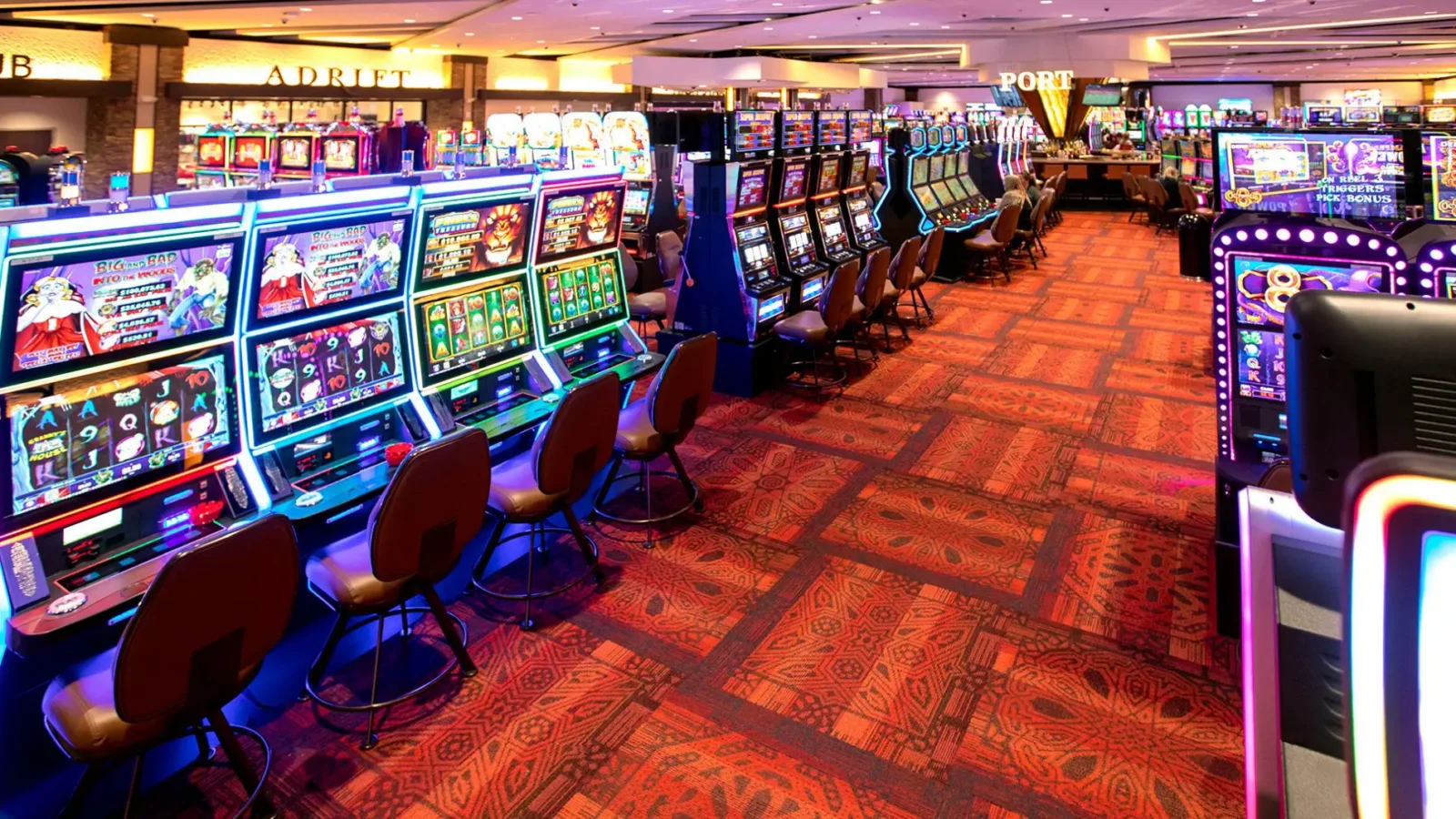 Row of Slot Machines at The Riverstar Casino